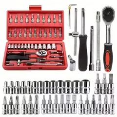 SEISA - Juego Caja Set Dados Herramientas Chicharra 46 Piezas Tool