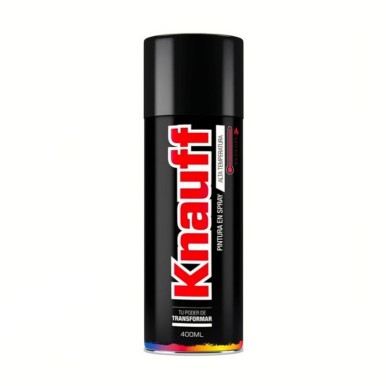 Pintura Spray Alta Temperatura Negro Brillante 400ML KNAUFF