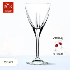RCR - Copas de Cristal Fusion 3 Vino Tinto RCR 210 ml 6 Piezas