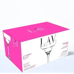 LAV - Copa de Vidrio Margarita Misket 295 Ml 6 Piezas