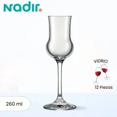 NADIR - Copa de Vidrio Alambic Pisco 90 Ml 12 Piezas