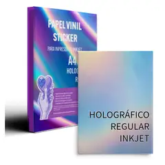 CUSTOM LABELS - Vinil Adhesivo Imprimible Holográfico Regular A4 X20H