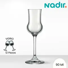 NADIR - Copa de Vidrio Alambic Pisco 90 Ml 12 Piezas