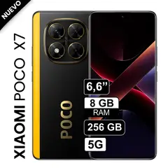 XIAOMI - Celular POCO X7 5G 256GB 8GB RAM cámara 50MP+8MP+2MP frontal 20MP 667 Negro