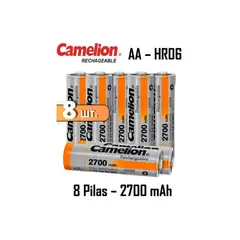 CAMELION - PACK DE 8 PILAS AA 2700MAH
