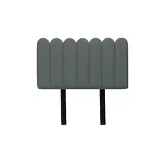 MUEBLES MACRUMO - Cabecera Alta Ginebra de Queen - Color Gris oscuro