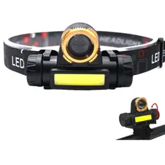 GENERICO - LINTERNA DE CABEZA  MINERA LED RECARGABLE USB