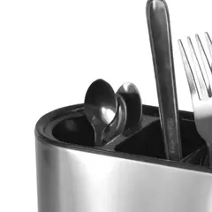 FACUSA - Porta cubiertos de Acero Inoxidable de 4 Divisiones