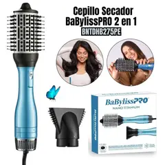 BABYLISS PRO - Cepillo y Secador de Aire Caliente BaBylissPRO 2 en 1 – BNTDHB275PE
