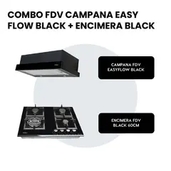 FDV - COMBO CAMPANA EASY FLOW BLACK 60 + ENCIMERA BLACK 60 GN
