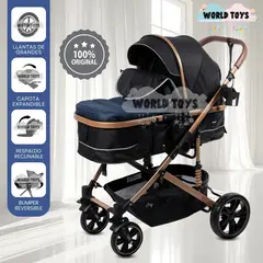 Baby - Coche Cuna Moisés de Lujo «INFINITIVE GOLD» Blue
