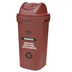 Basa - Papelera Bodeguita Marron (Organicos) C/T Vaiven 50 Lt Ecobasa .