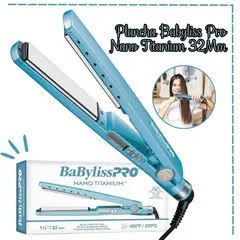 BABYLISS PRO - Plancha Alisadora Nano Titanium 32mm 1 ¼" - 450°F.