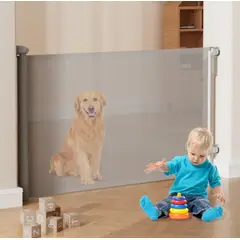 GENERICO - Puerta Barrera Retráctil para Bebes Seguridad en Escaleras y Pasillos