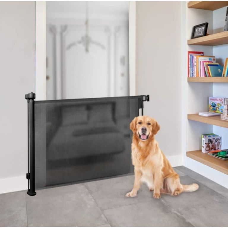 Puerta de Seguridad Bebes Malla Retráctil Protección Infantil y Canina
