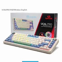 REDRAGON - Teclado Redragon UCALPRO-RGB Wireless English K673CPG pastel