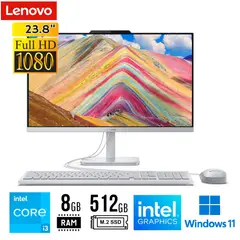 LENOVO - All in One A100, 23.8" FHD IPS Core i3-N305 8GB DDR4 512 W11 HOME