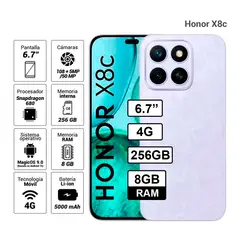 HONOR - Celular Honor X8c 8GB Ram 256GB Color Púrpura