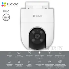 Ezviz - Cámara de Seguridad EZVIZ H8C Pro Externo 4MP 360° WIFI con IA Alexa