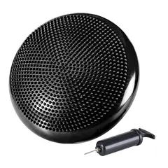 ARGYMPRO - DISCO DE EQUILIBRIO CON INFLADOR PILATES YOGA FITNESS NEGRO