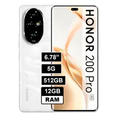 HONOR - Celular 200 Pro 512GB - 12GB RAM Color Blanco