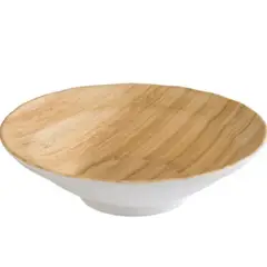 GENERICO - Bowl Redondo Rustico Blanco Blanco