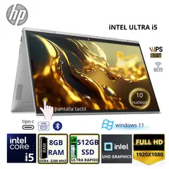HP - Laptop HP 2 en 1 Envy X360 14-ES1013DX Intel Core i5-120U 8GB RAM 512GB SSD 14" FHD IPS Touch 9R8R2UA