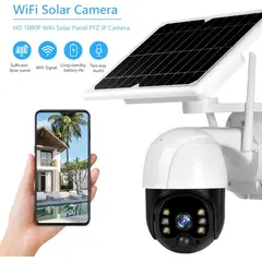 GENERICO - CAMARA DE SEGURIDAD VIGILANCIA 4G WIFI PANEL SOLAR CON AUDIO