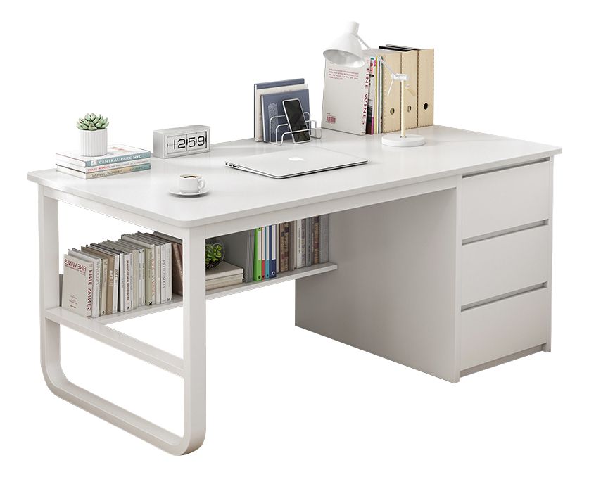Madera Minimalista Escritorios Para Oficina Con 3 Cajones