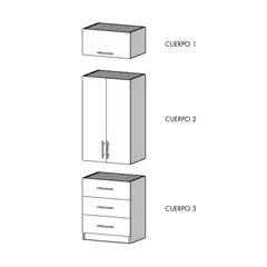 MUEBLES MACRUMO - Ropero de 110cm VIENES