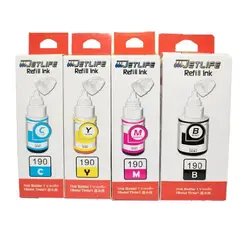 JETLIFE - Tinta Compatible Canon Gi-190 Negro Cyan Yellow Magenta