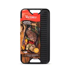 VICTORIA - Plancha Mediana 25x47 cm de Hierro Fundido Esmaltado