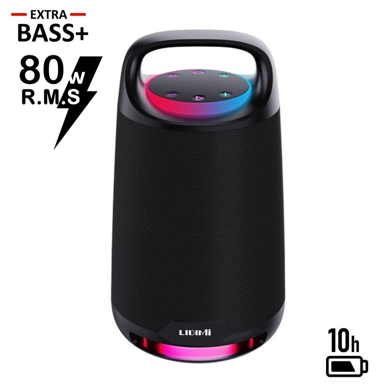 Parlante Lidimi Bluetooth Extra BASS 80W FM-USB LD-S634 Negro