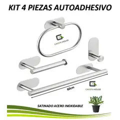 GREEN HOUSE - KIT SATINADO ACERO INOXIDABLE 4 PIEZAS AUTOADHESIVO 3M