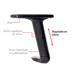 OFIDEAS - Brazos De Silla Giratoria Regulable PU - ZF Par Negro