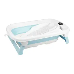 CARESTINO - Bañera Plegable con Soporte Maui 40L Aguamarina