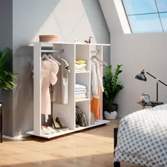 R&R MUEBLES - Ropero Moderno Hikaru Blanco
