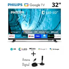 PHILIPS - Televisor Smart HD 32 Google TV 32PHD6909 + antena digital