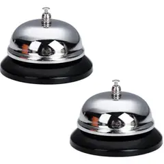 GENERICO - Pack 2 Campana Timbre Para Recepción Hotelero U Restaurante # 8