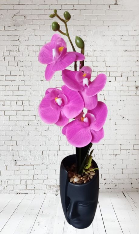 Orquídea Fuxia en jarrón de Escultura Abstracta