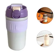 GENERICO - Vaso o taza termica Caliente o Frio de Acero inoxidable 450 ML - LILA
