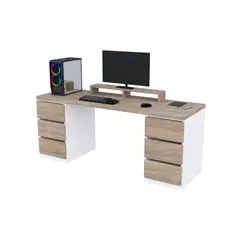 MUEBLES MACRUMO - ESCRITORIO GAMER 6 CAJONES VIENES