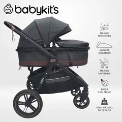 BABY KITS - Coche Cuna Moises Neo Gris