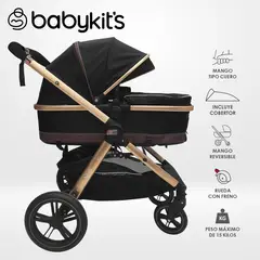 Baby Kits - Coche Cuna Moises Neo Negro