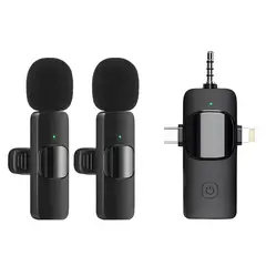 GO SELECT - Micrófono Lavalier Inalámbrico 3 en 1 Para Vlogs y Entrevistas