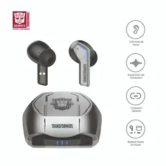 TRANSFORMERS - Audífonos Bluetooth Tws Decepticon Tf-T06 24Hrs Silver