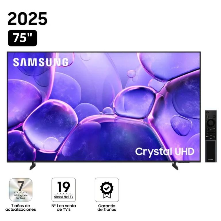 Televisor Samsung Smart TV 75"Crystal UHD 4K UN75U8000FGXPE - Nuevo 2025