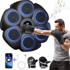 GENERICO - MAQUINA DE BOXEO BLUETOOTH 6 GOLPES MUSICAL LED CON GUANTES