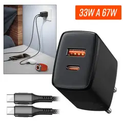 OEM - Cargador para Xiaomi 33w a 67w Carga Rapida Duo Usb Tipo C