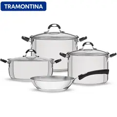TRAMONTINA - Juego de Ollas Astro x 7 Piezas Acero inocx.